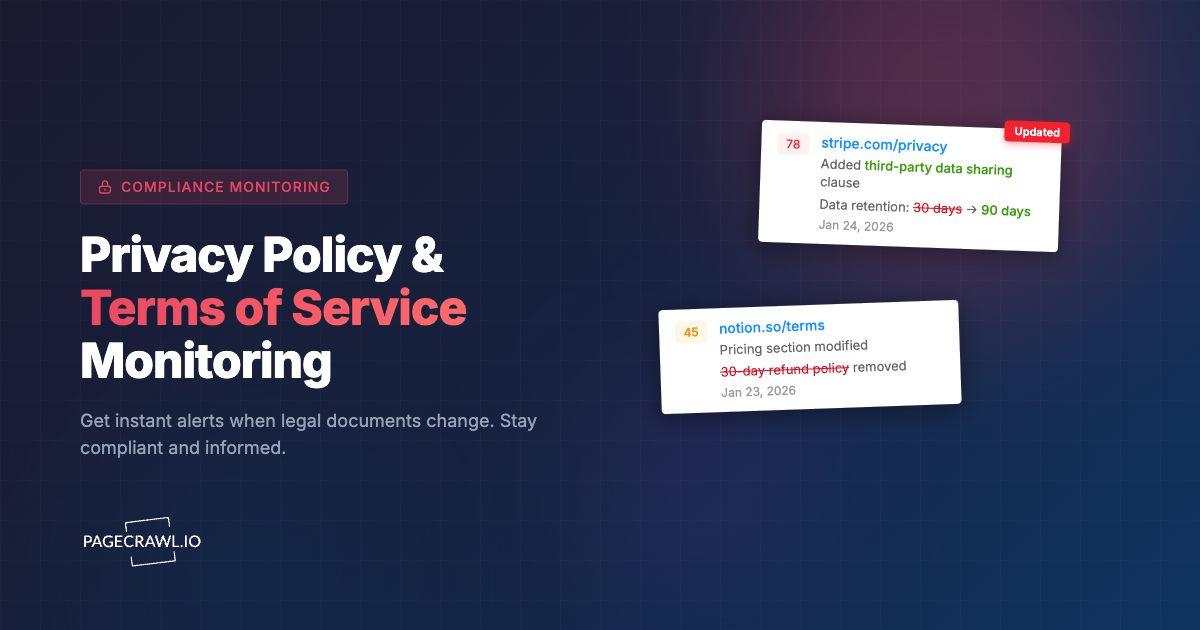 Privacy Policy and Terms of Service Monitoring Guide