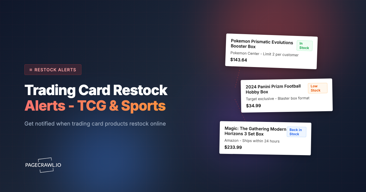 Trading Card Restock Alerts: How to Get Notified for Pokemon, Sports, and TCG Products