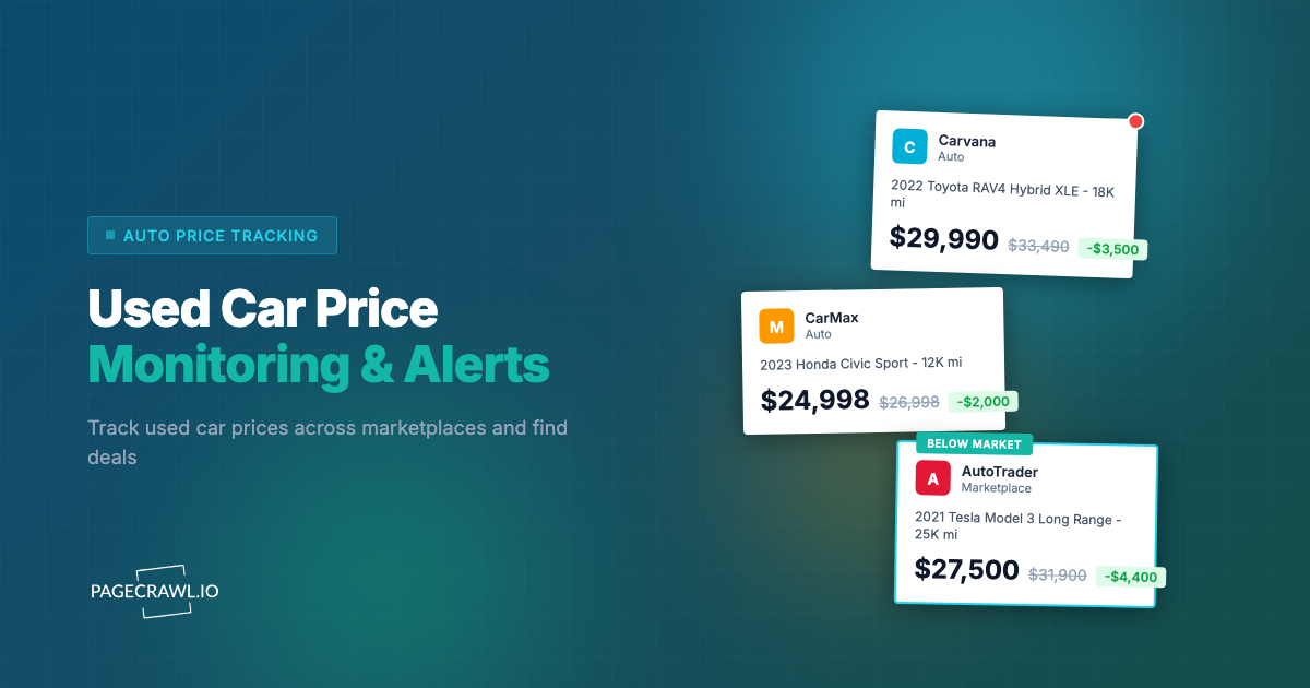 Used Car Price Monitoring: How to Track Prices on CarGurus, Autotrader, and Facebook Marketplace