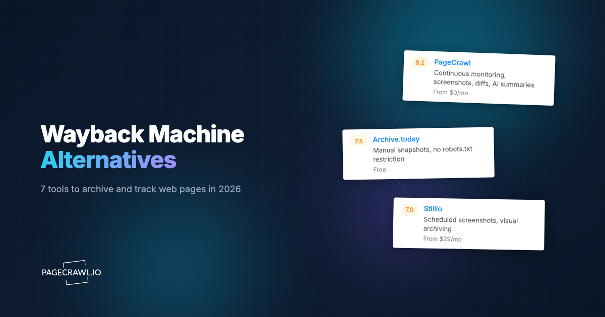 Wayback Machine Alternatives: 7 Tools to Archive and Track Web Pages in 2026