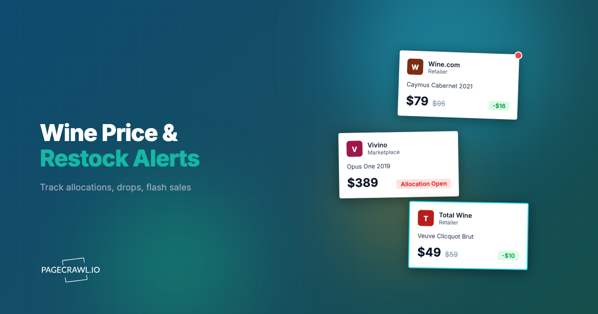 Wine Price & Restock Alerts: Track Allocations, Drops, and Flash Sales