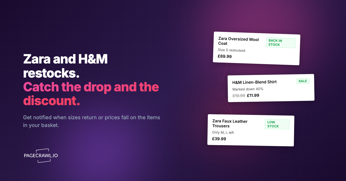 Zara and H&M Restock and Sale Alerts